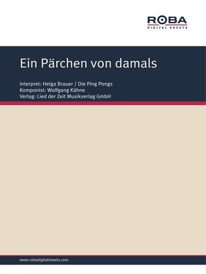 cover image of Ein Pärchen von damals